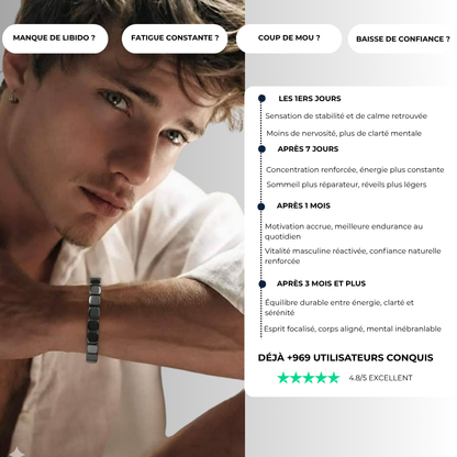 Bracelet Carlivs™ en Hématite