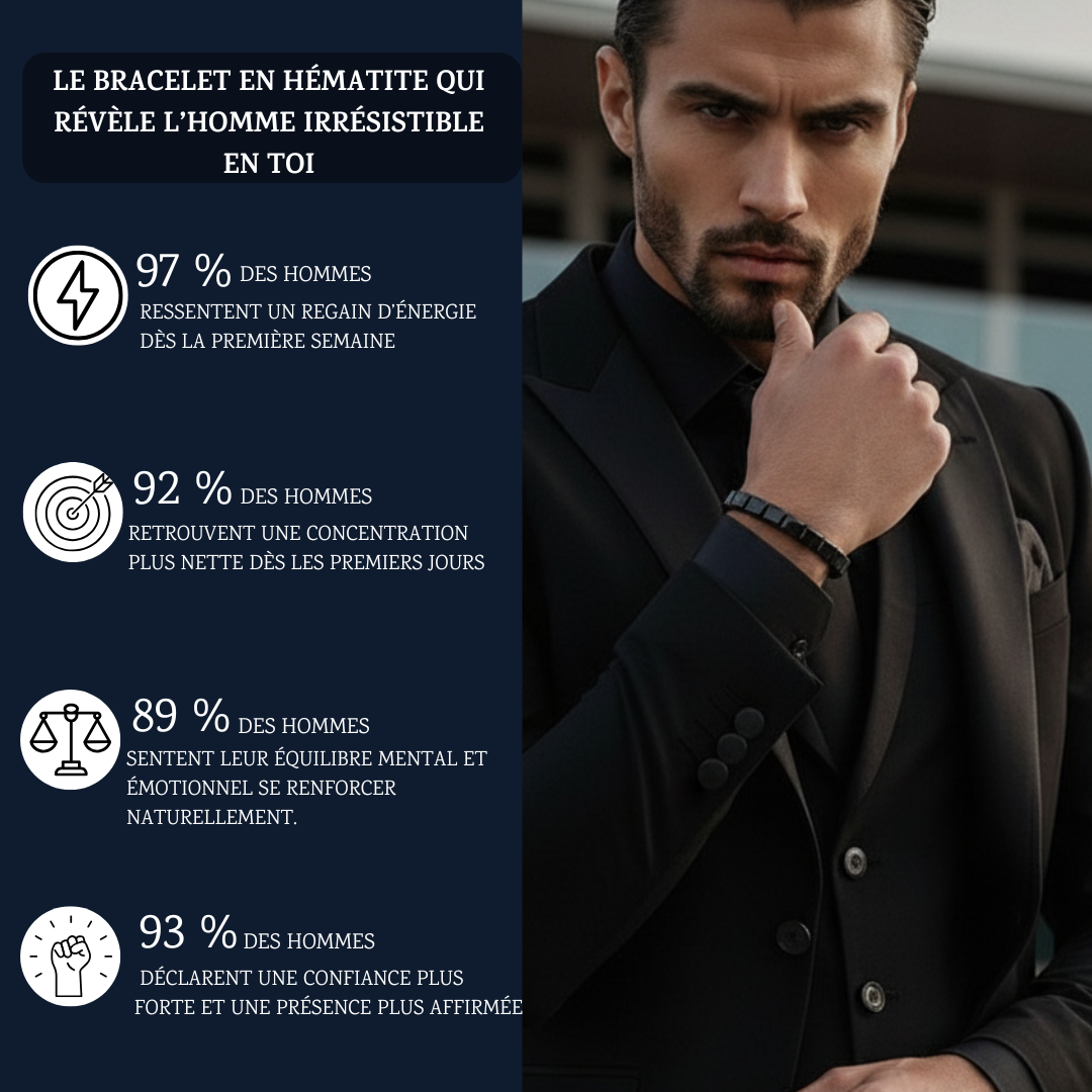 Bracelet Carlivs™ en Hématite